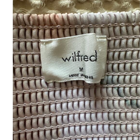 Wilfred‎ Free Novella Long Sleeve Blouse Birch/Pale Sky Aritzia Medium - Picture 6 of 8